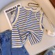 Ice Silk Stripe Knitted Women Summer Tank Top Ice Silk Stripe Knitted Women Summer Tank Top
