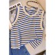 Ice Silk Stripe Knitted Women Summer Tank Top Ice Silk Stripe Knitted Women Summer Tank Top