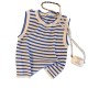 Ice Silk Stripe Knitted Women Summer Tank Top Ice Silk Stripe Knitted Women Summer Tank Top