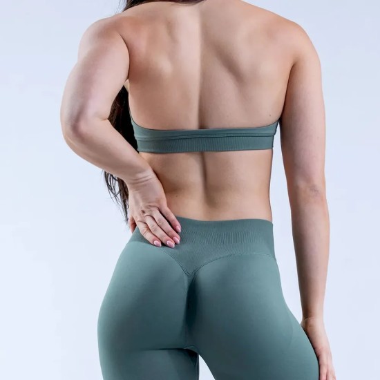 Women Fashion Sexy Solid Color Halter-Neck Seamless Sports Bra Women Fashion Sexy Solid Color Halter-Neck Seamless Sports Bra