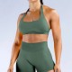 Women Fashion Sexy Solid Color Halter-Neck Seamless Sports Bra Women Fashion Sexy Solid Color Halter-Neck Seamless Sports Bra