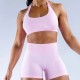 Women Fashion Sexy Solid Color Halter-Neck Seamless Sports Bra Women Fashion Sexy Solid Color Halter-Neck Seamless Sports Bra
