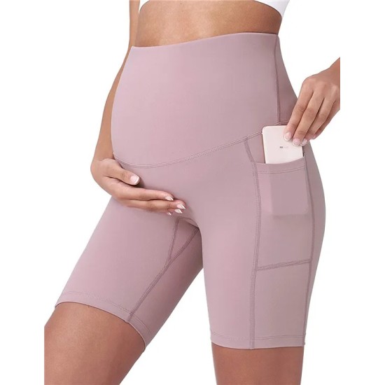 Pregnant Women Casual Solid Color Sports Yoga Shorts Pregnant Women Casual Solid Color Sports Yoga Shorts
