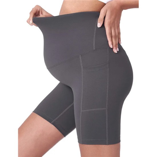 Pregnant Women Casual Solid Color Sports Yoga Shorts Pregnant Women Casual Solid Color Sports Yoga Shorts