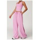 Women Casual Solid Color Wide-Leg Loose Drawstring Sports Pants Women Casual Solid Color Wide-Leg Loose Drawstring Sports Pants