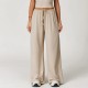 Women Casual Solid Color Wide-Leg Loose Drawstring Sports Pants Women Casual Solid Color Wide-Leg Loose Drawstring Sports Pants
