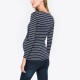 Pregnant Woman Casual Stripe V-Neck Long-Sleeve Breastfeeding T-Shirt Pregnant Woman Casual Stripe V-Neck Long-Sleeve Breastfeeding T-Shirt