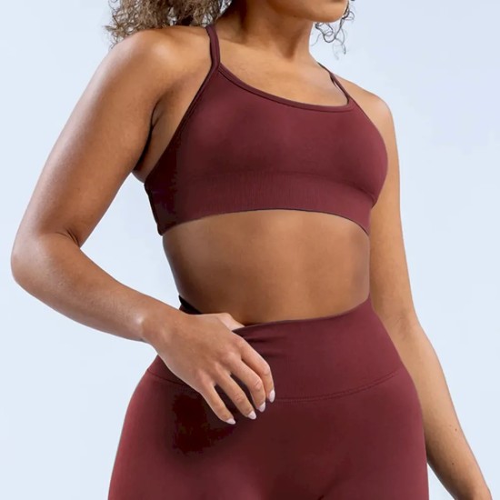 Women Casual Solid Color Seamless Backless Yoga Bra Women Casual Solid Color Seamless Backless Yoga Bra