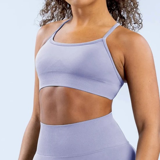 Women Casual Solid Color Seamless Backless Yoga Bra Women Casual Solid Color Seamless Backless Yoga Bra