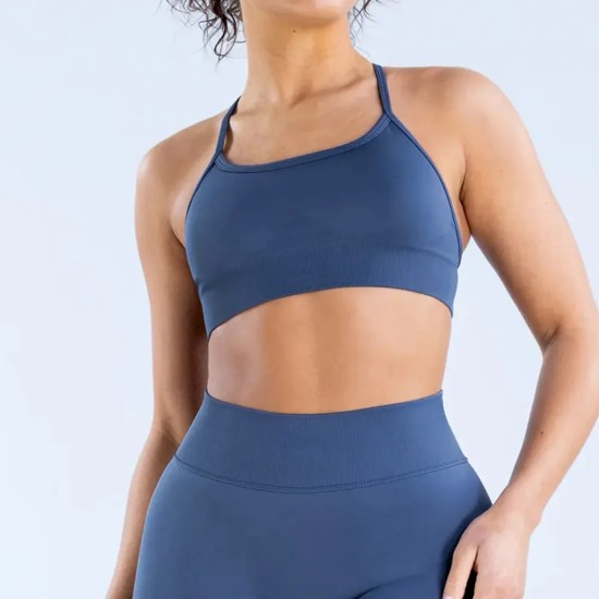 Women Casual Solid Color Seamless Backless Yoga Bra Women Casual Solid Color Seamless Backless Yoga Bra