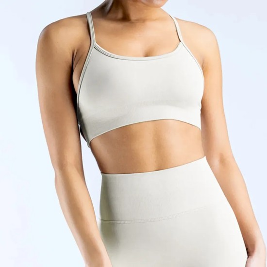 Women Casual Solid Color Seamless Backless Yoga Bra Women Casual Solid Color Seamless Backless Yoga Bra