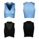 Women Sexy Solid Color Neck Cropped Top Women Sexy Solid Color Neck Cropped Top