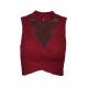 Women Sexy Solid Color Neck Cropped Top Women Sexy Solid Color Neck Cropped Top
