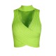 Women Sexy Solid Color Neck Cropped Top Women Sexy Solid Color Neck Cropped Top