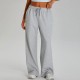 Women Fashion Casual Solid Color Loose Drawstring Wide-Leg Sports Pants Women Fashion Casual Solid Color Loose Drawstring Wide-Leg Sports Pants