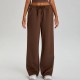 Women Fashion Casual Solid Color Loose Drawstring Wide-Leg Sports Pants Women Fashion Casual Solid Color Loose Drawstring Wide-Leg Sports Pants