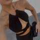 Women Sexy Neck Strap Cropped Top Women Sexy Neck Strap Cropped Top